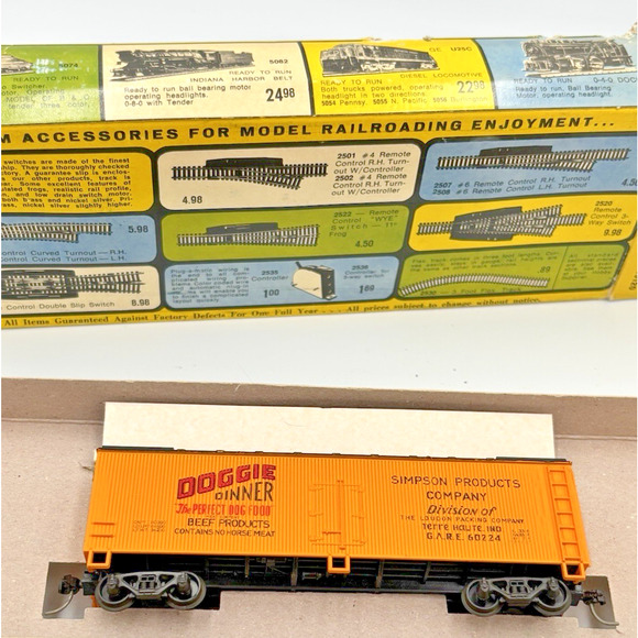 AHM HO Scale Doggie Dinner GARE 60224 Refrigerator Train Reefer Car 5296D READ - Picture 1 of 6